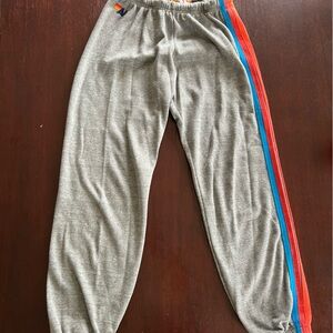 Aviator Nation Sweatpants with 5-stripe detail done leg